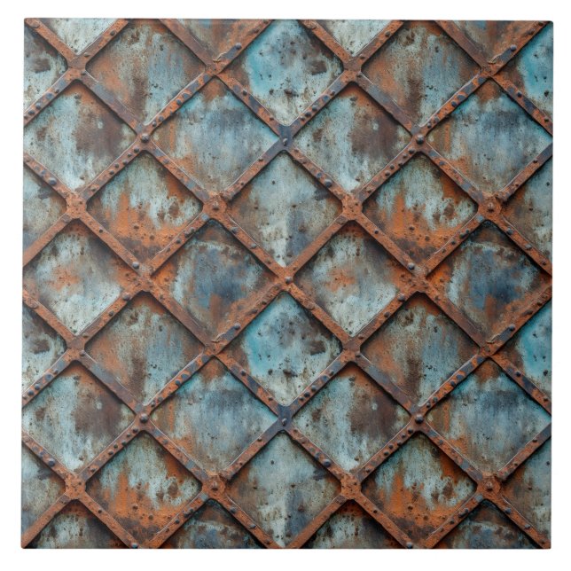 Azulejo Rusto mosaico cerámico Metalizado (Frente)