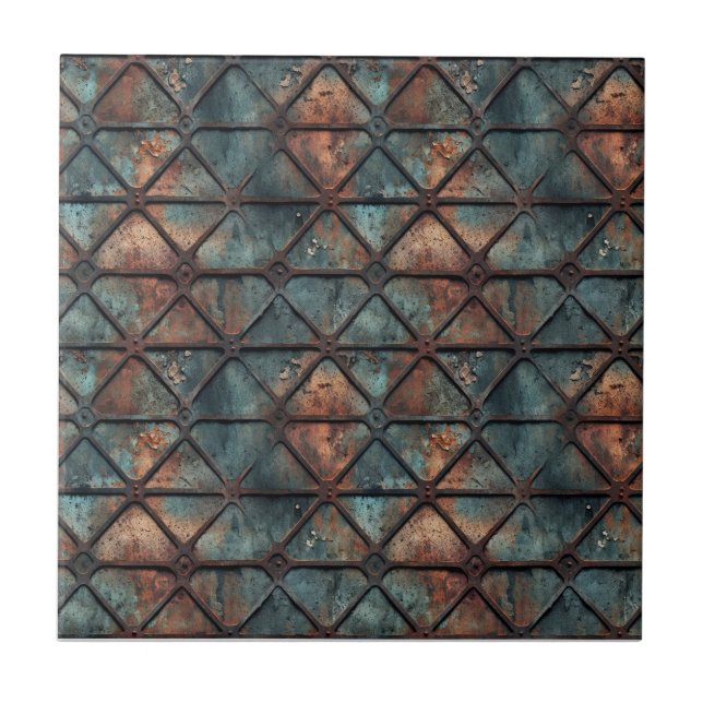 Azulejo Ruston Iron Metalizado (Frente)