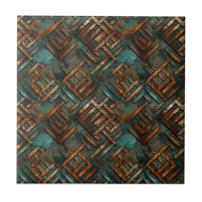 Azulejo Ruston Iron Metalizado (Frente)