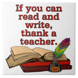 Azulejo s31 Si puedes leer y escribir gracias a un profeso