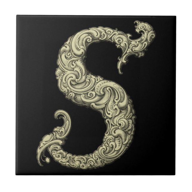 Azulejo S - El Alfabeto Falck (Golden) (Frente)