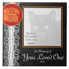 Azulejo S Monograma "En memoria de tu ser querido"