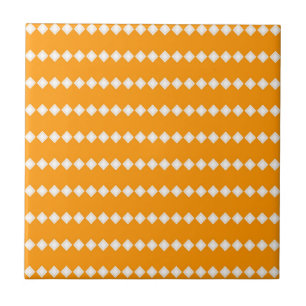 Azulejo Sabana Dorada Africana Naranja y Marfil Geométrico