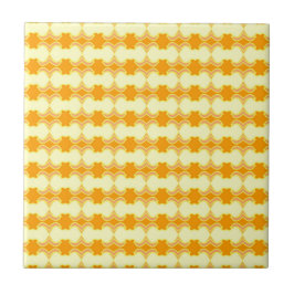 Azulejo Sabana Dorada Africana Naranja y Marfil Geométrico
