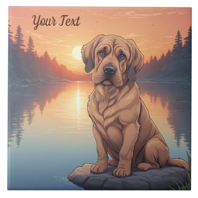 Azulejo Sabueso junto al lago (Frente)