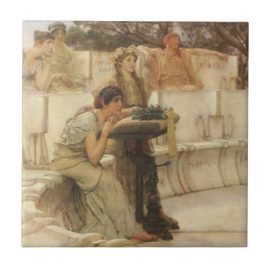 Azulejo Safo y Alceo por Sir Lawrence Alma Tadema