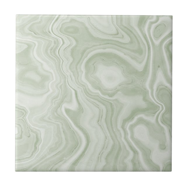 Azulejo Sage Green Marble Cerámica Tile (Frente)