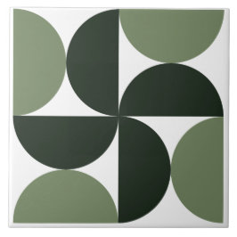 Azulejo Sage Green Mid Century Patrón moderno