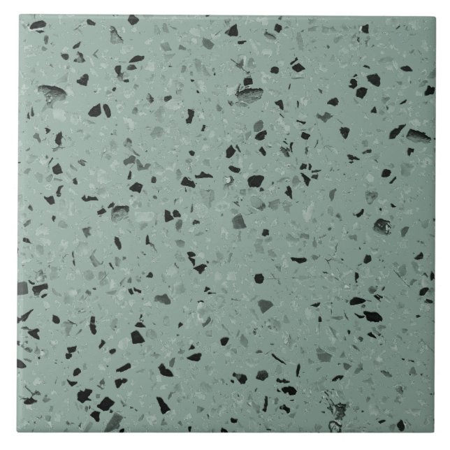Azulejo Sage Green Terrazzo Modern Minimal Color medio (Frente)