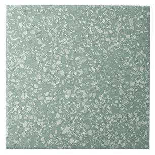 Azulejo Sage Green Terrazzo Modern Minimal Stone Pattern