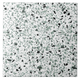 Azulejo Sage Green White Terrazzo Moderno Mínimo Medio