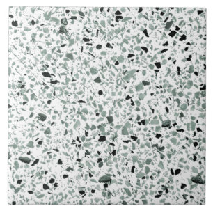 Azulejo Sage Green White Terrazzo Moderno Mínimo Medio