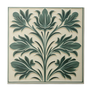 Azulejo Sage William De Morgan Botanical