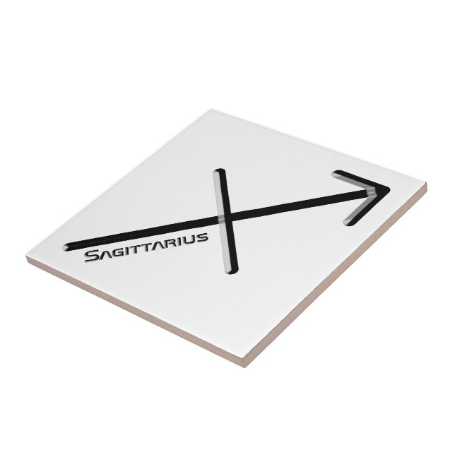 Azulejo SAGITTARIO, Diseño abstracto del Rótulo Zodiaco, (Lado)