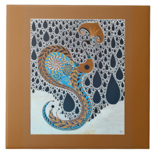 Azulejo Sahara Pearls Tribal Exotic Peacock