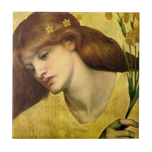 Azulejo Saint Lily (por Gabriel Rossetti) (Frente)