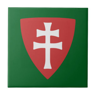 Azulejo saint stephen símbolo de la cruz húngara hungary k