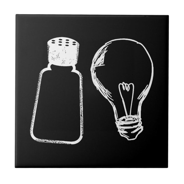 Azulejo Sal y luz bíblica de sal de ye contra Matthew 513- (Frente)