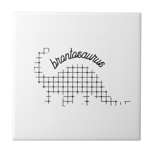 Azulejo Sala de Niños Brontosaurus Dinosaur (Frente)