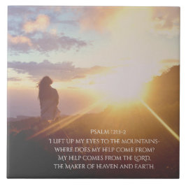 Azulejo Salmo 121:1-2 Mi ayuda viene del SEÑOR