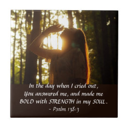 Azulejo Salmo 138:3 Me contestaste y me hiciste NEGAR