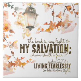 Azulejo Salmo 27:1 El Señor es mi Biblia Luz y Salvación