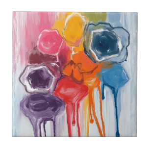 Azulejo Salpicadura de pintura   Pintura de artista de acu