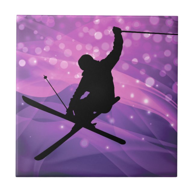 Azulejo Salto en Ski (Frente)