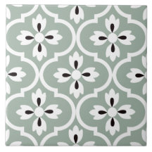 Salto verde español, gotas de agua florales blanca