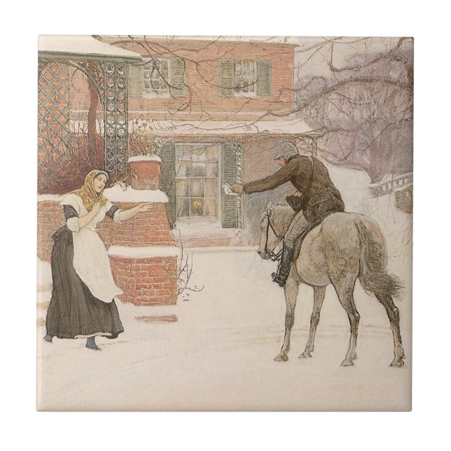 Azulejo Saludo al cartero de Robert Walker Macbeth (Frente)