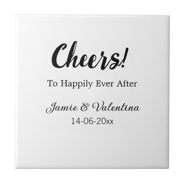 Azulejo Saludos a felices para siempre después de añadir f (Frente)