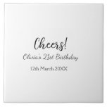 Azulejo Saludos fecha de cumpleaños 21 agregar nombre simp<br><div class="desc">Diseño</div>