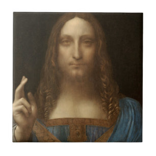Azulejo Salvator Mundi de Leonardo da Vinci (Jesucristo)