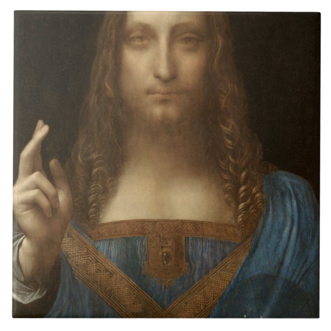 Azulejo Salvator Mundi (Salvador del Mundo) (da Vinci) (Frente)