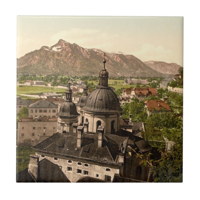 Azulejo Salzburg y Untersberg, Austria (Frente)