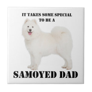 Azulejo Samoyed Dad Ceramic Tile