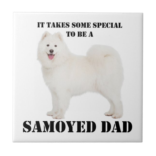 Azulejo Samoyed Dad Ceramic Tile (Frente)