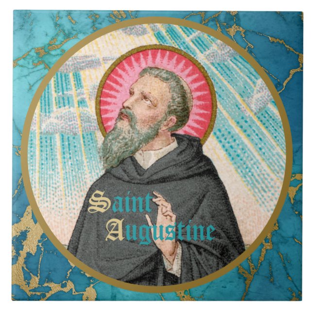 Azulejo San Agustín de Hippo (SAU 047; detalle) (Frente)