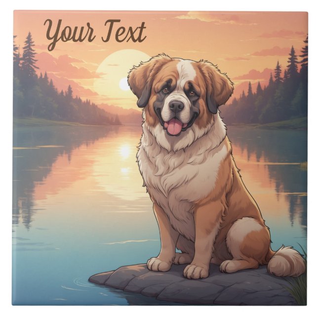 Azulejo San Bernardo junto al lago (Frente)