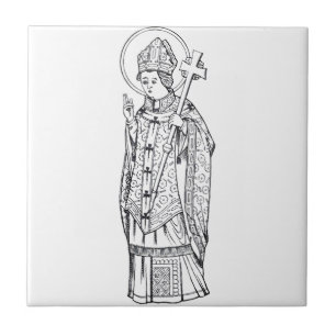 Azulejo San Deiniol Abad y Obispo