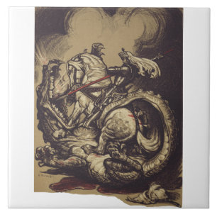 Azulejo San Jorge mata al dragón