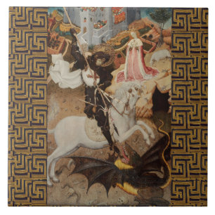 Azulejo San Jorge y el Dragón de Bernat Martorell