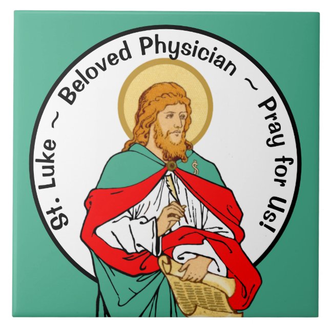 Azulejo San Lucas, querido médico (RLS 08; MedVers.) (Frente)