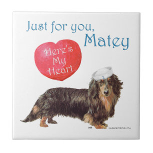 Azulejo San Valentín de Dachshund