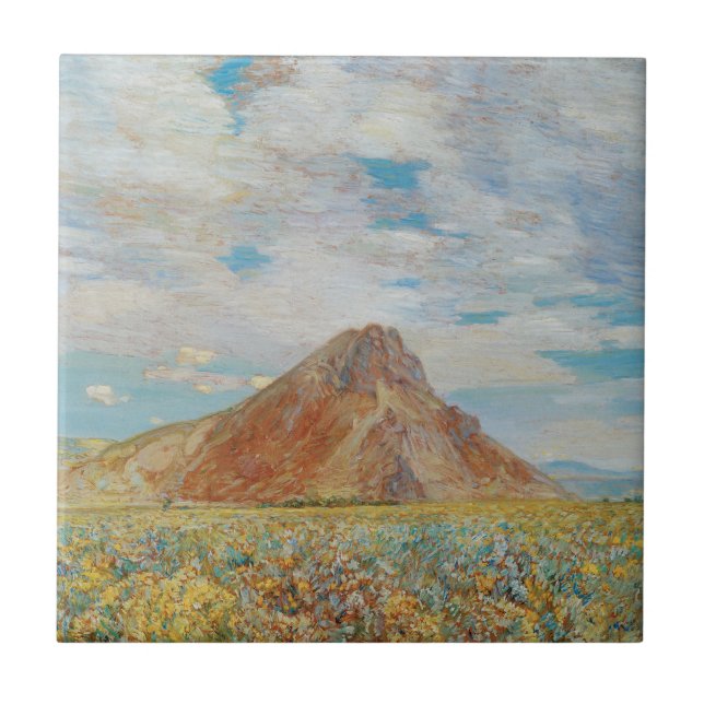 Azulejo Sand Springs Butte por Childe Hassam, arte de époc (Frente)