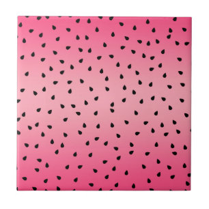 Azulejo Sandía Semillas Negras Vibraciones de Verano Rosa