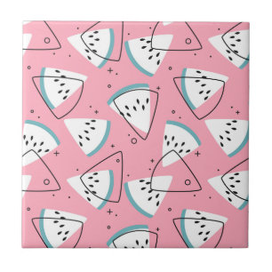 Azulejo Sandías coloridas de la acuarela