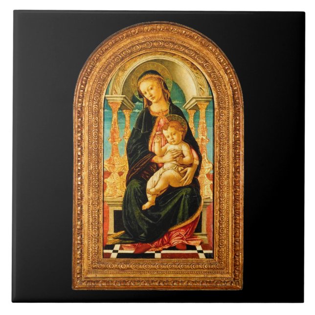Azulejo Sandro Botticelli Madonna and Child c 1470 (Frente)