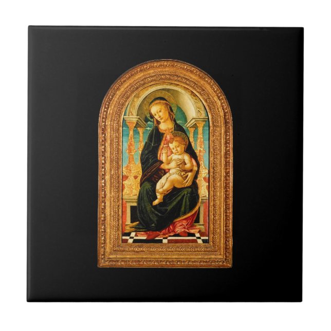 Azulejo Sandro Botticelli Madonna and Child c 1470 (Frente)