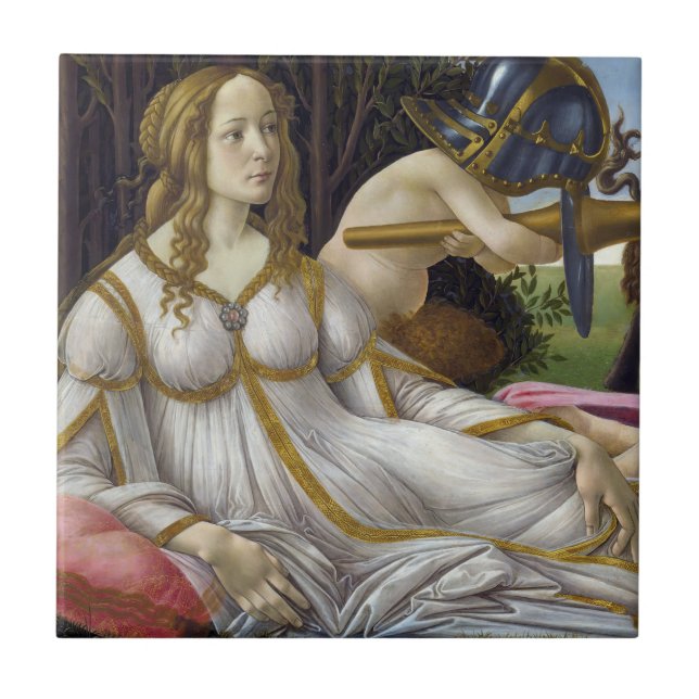 Azulejo Sandro Botticelli - Venus y Mars, lado izquierdo (Frente)